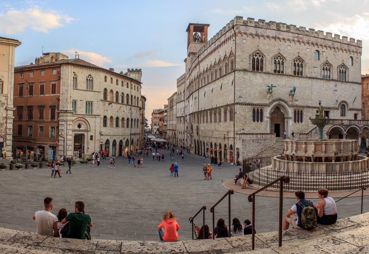 Piazza IV Novembre, cuore della città di Perugia